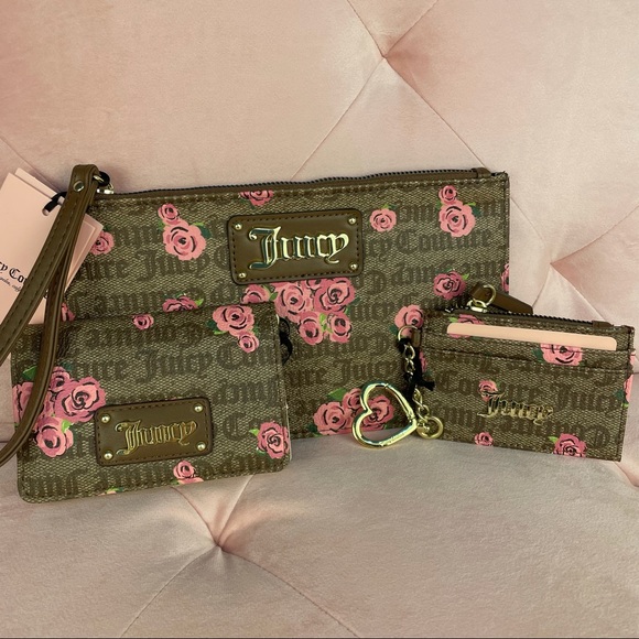 Juicy Couture 3pc  wristlet, bi-fold wallet & card holder - Picture 2 of 6